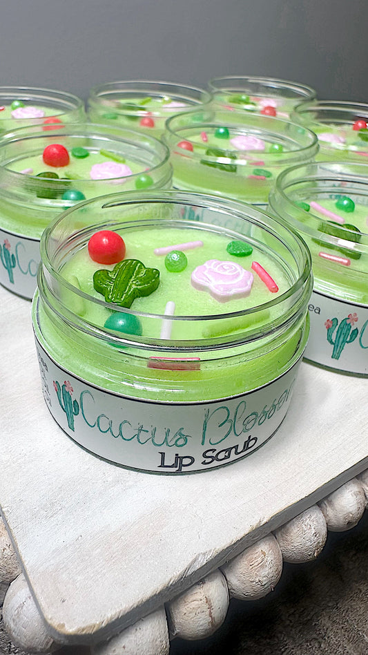 Cactus Blossoms Exfoliating Lip Scrub. Natural Ingredients. Healthy Soft Kissable Lips
