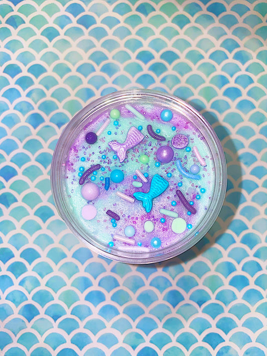 Beach Bum cute Blue Purple Body Scrub Mermaids Ocean