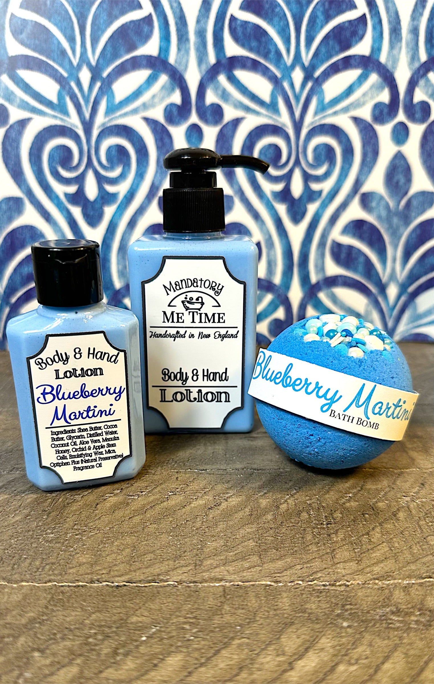 Mandatory Me Time Blueberry Lotion and Bath Bomb 