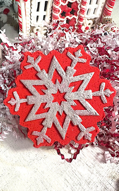 Peppermint Snowflake Shaped Bath Bomb