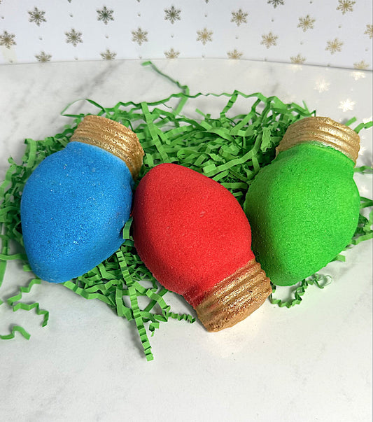 Holiday Lights Bath Bombs Trio | Christmas Winter Festive Holiday