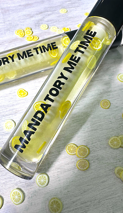 Sheer Yellow Lemonade flavored Lip Gloss Mandatory Me Time