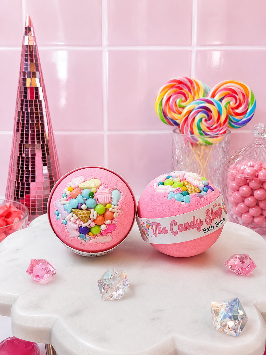 The Candy Shop Bath Bomb, candy-scented fizzy bath treat