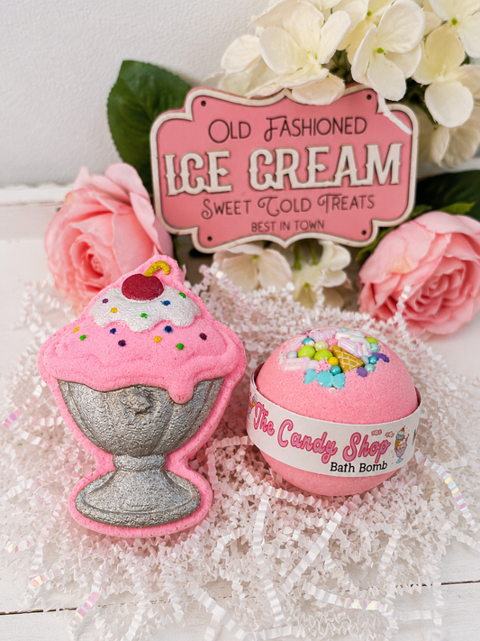 Bomba de baño helado de cereza